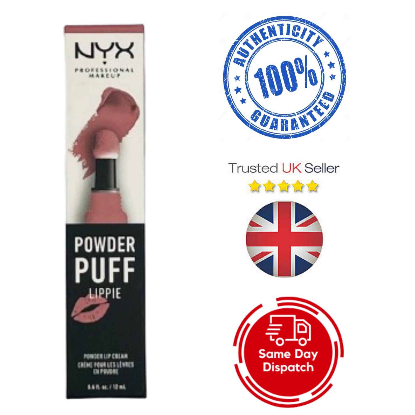 NYX Powder Puff Lippie Lip Cream, Liquid Lipstick - Lavender Mauve