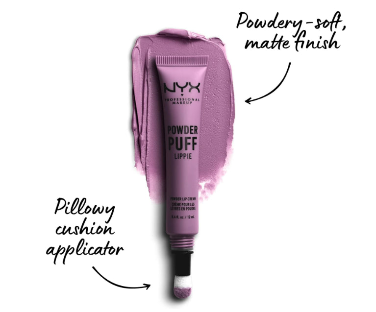 NYX Powder Puff Lippie Lip Cream, Liquid Lipstick - Lavender Mauve