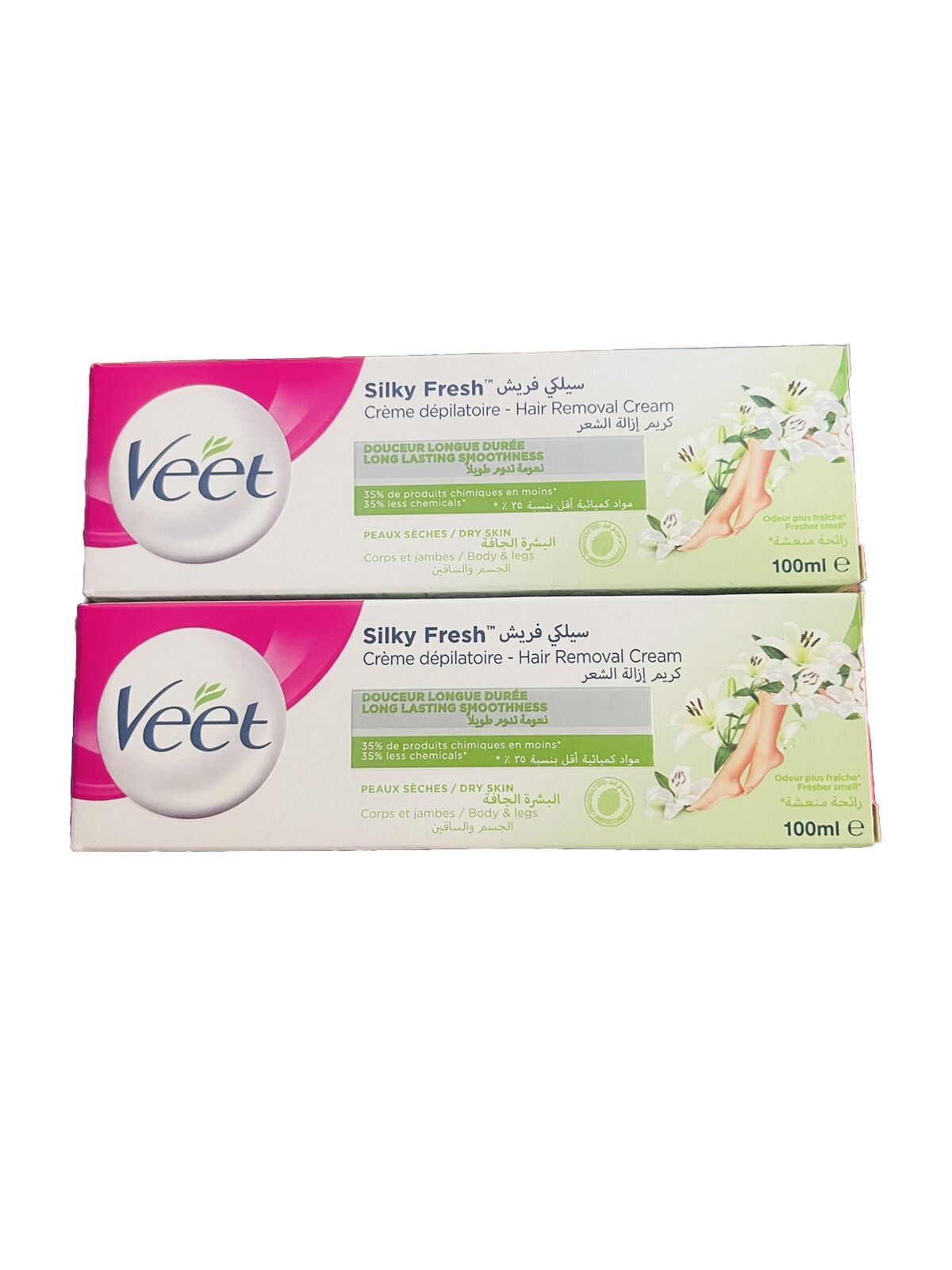 Veet Silky Fresh Hair Removal Cream 100ml (pack Of 2)-Amene Beauty