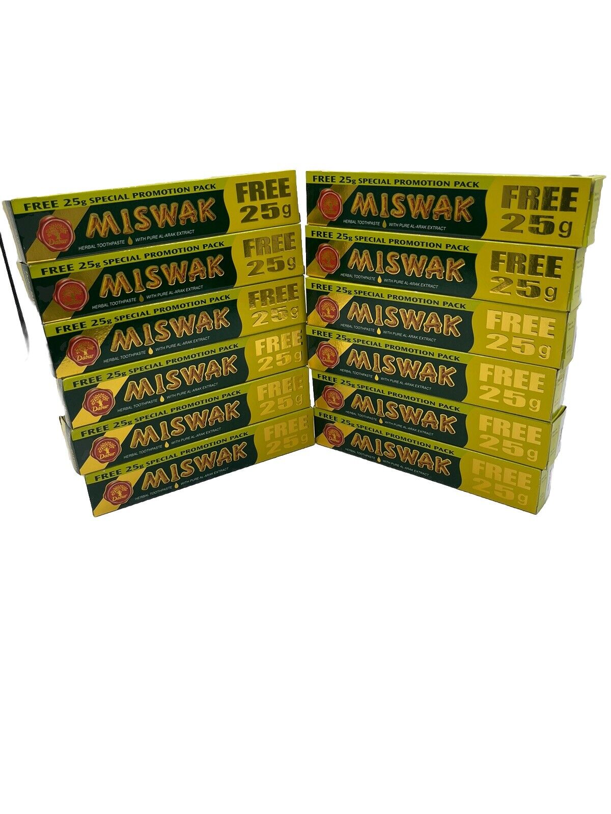Dabur Miswak Herbal Toothpaste 75g (pack Of 12 )-Amene Beauty
