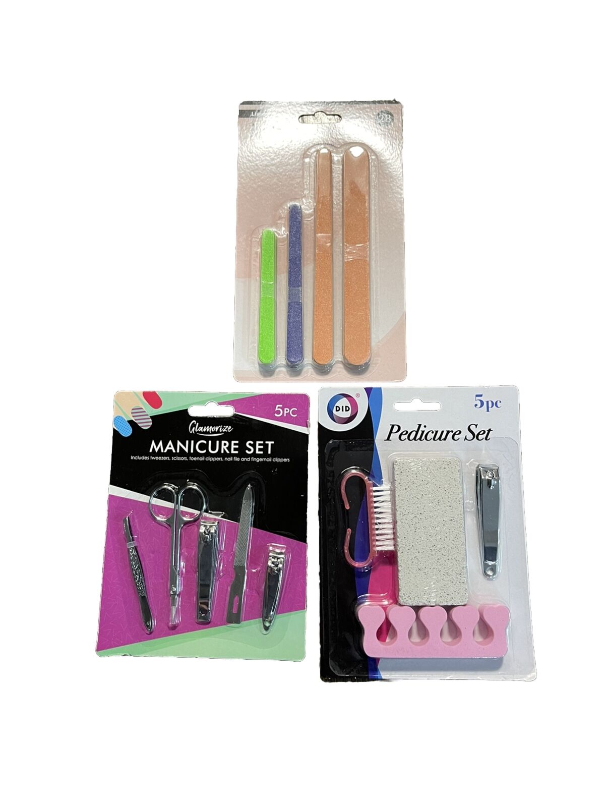 Manicure Set, Pedicure Set, Emery Boards (Pack Of 3)-Amene Beauty