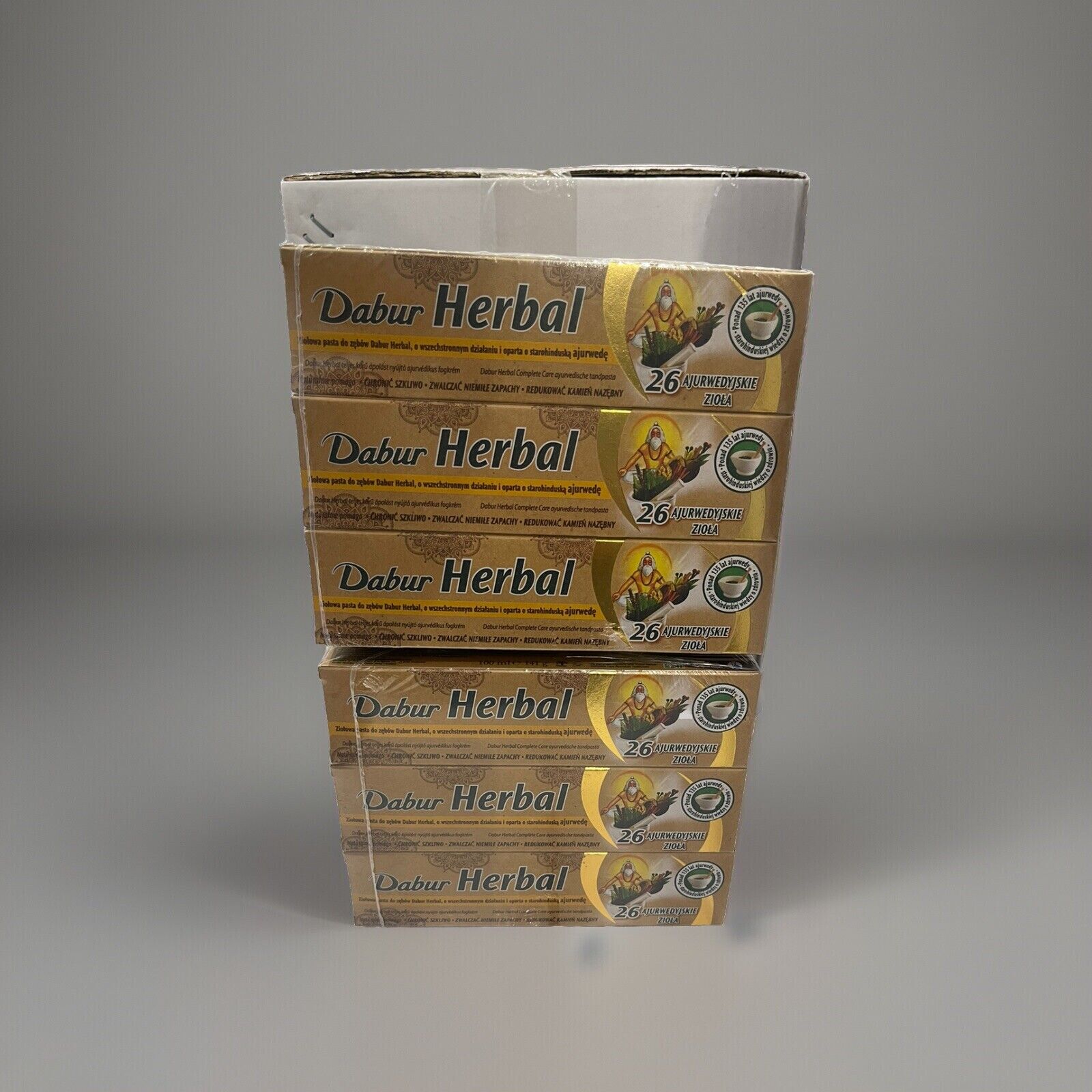 DABUR HERBAL 26 AYURVEDIC TOOTHPASTE 141g (pack of 6)-Amene Beauty