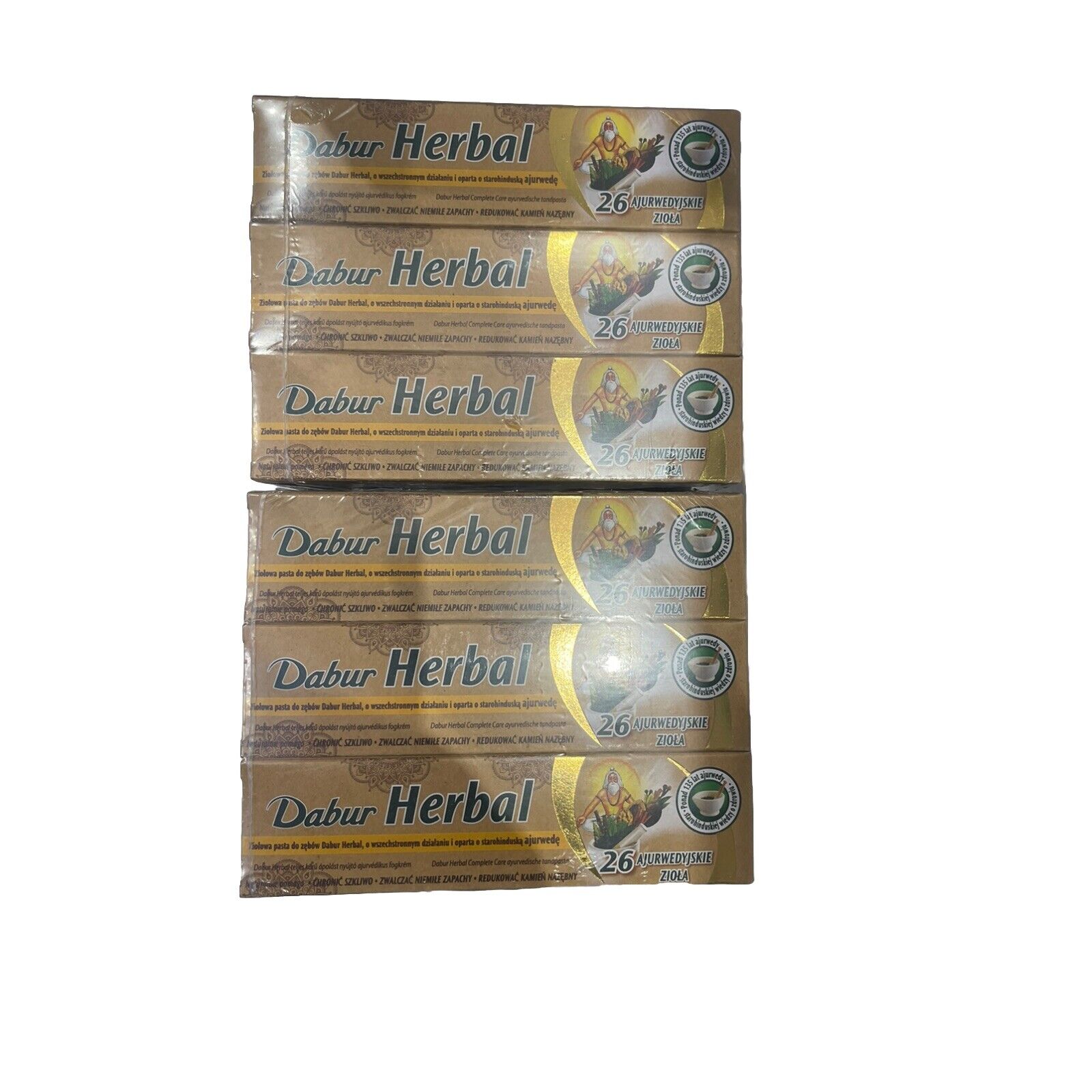 DABUR HERBAL 26 AYURVEDIC TOOTHPASTE 141g (pack of 6)-Amene Beauty