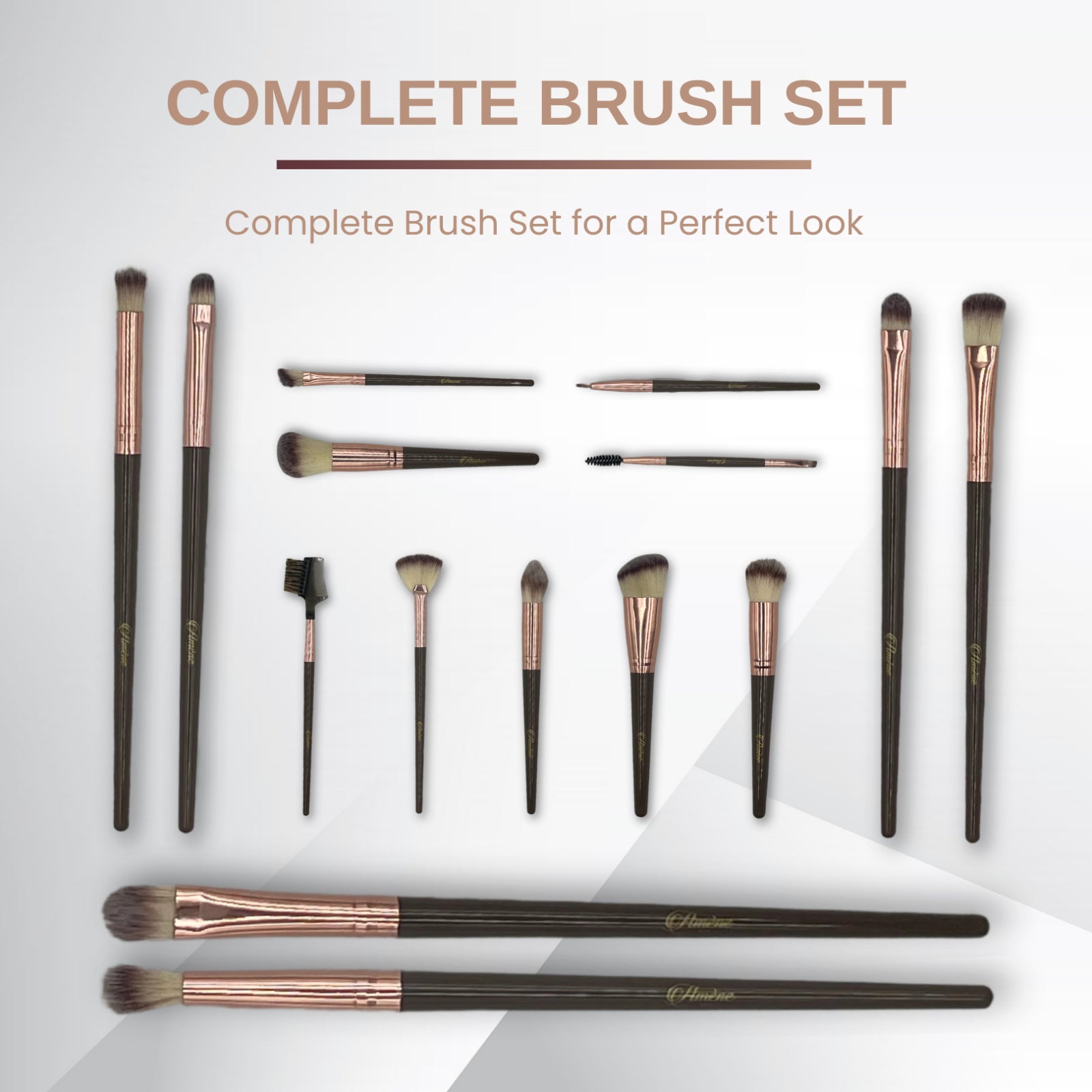 Amene NYC 15pcs Professional Makeup Foundation Brush Set Synthetic Fibre