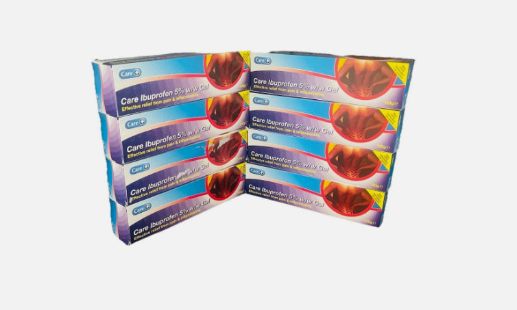 Care Ibuprofen 5% w/w Gel 100g ( Pack Of 8 )