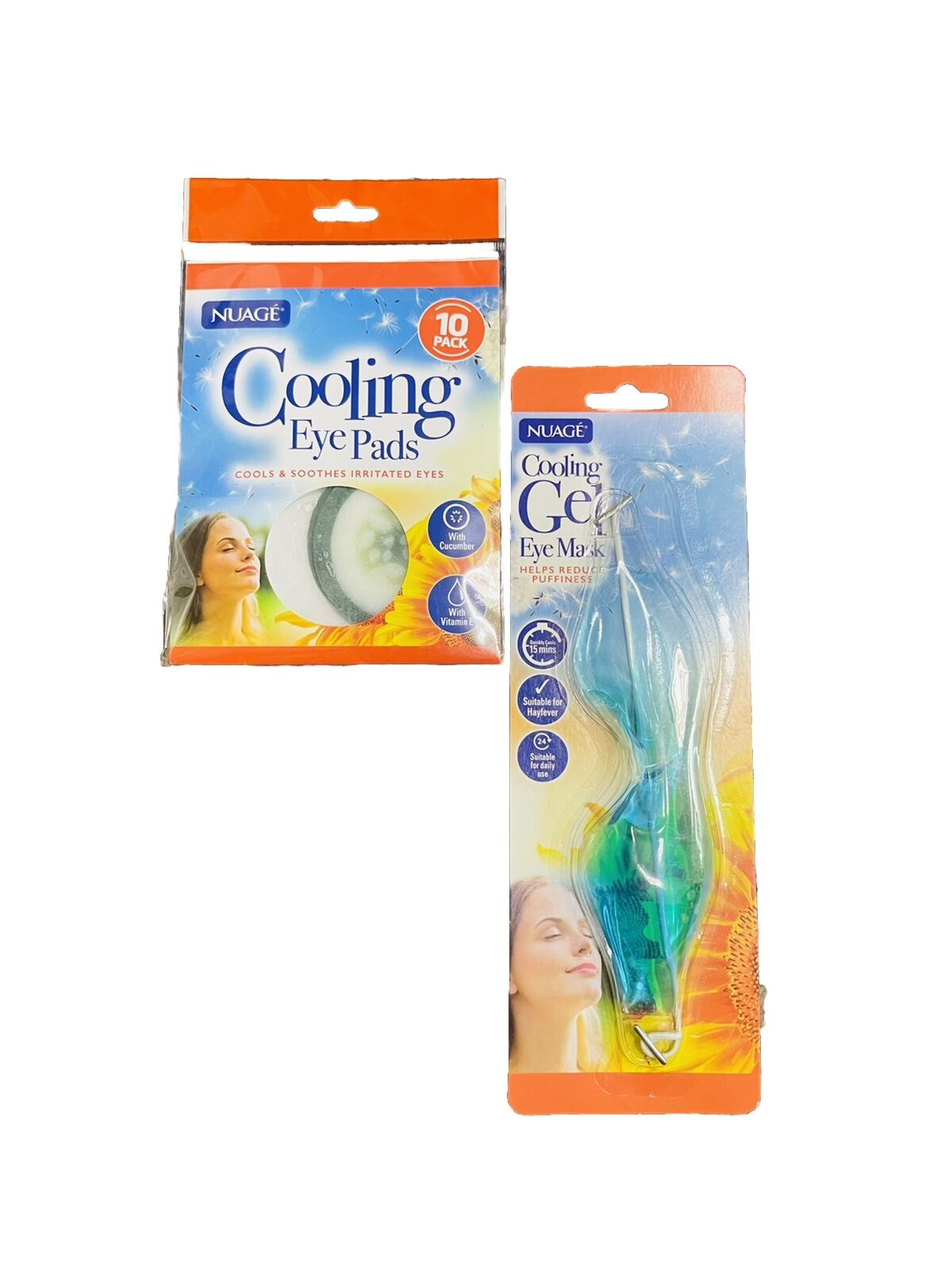 NUAGE Cooling Eye Pads (10 Pack) , NUAGE Cooling Gel Eye Mask-Amene Beauty