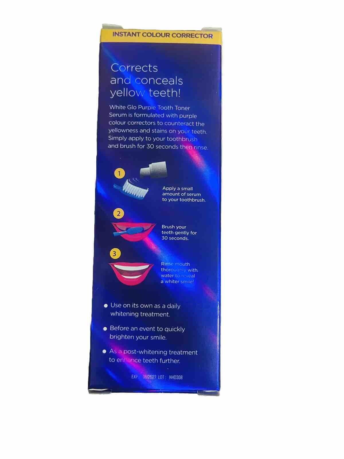 White Glo Purple Tooth Toner Whitening Serum , Polishing Powder-Amene Beauty