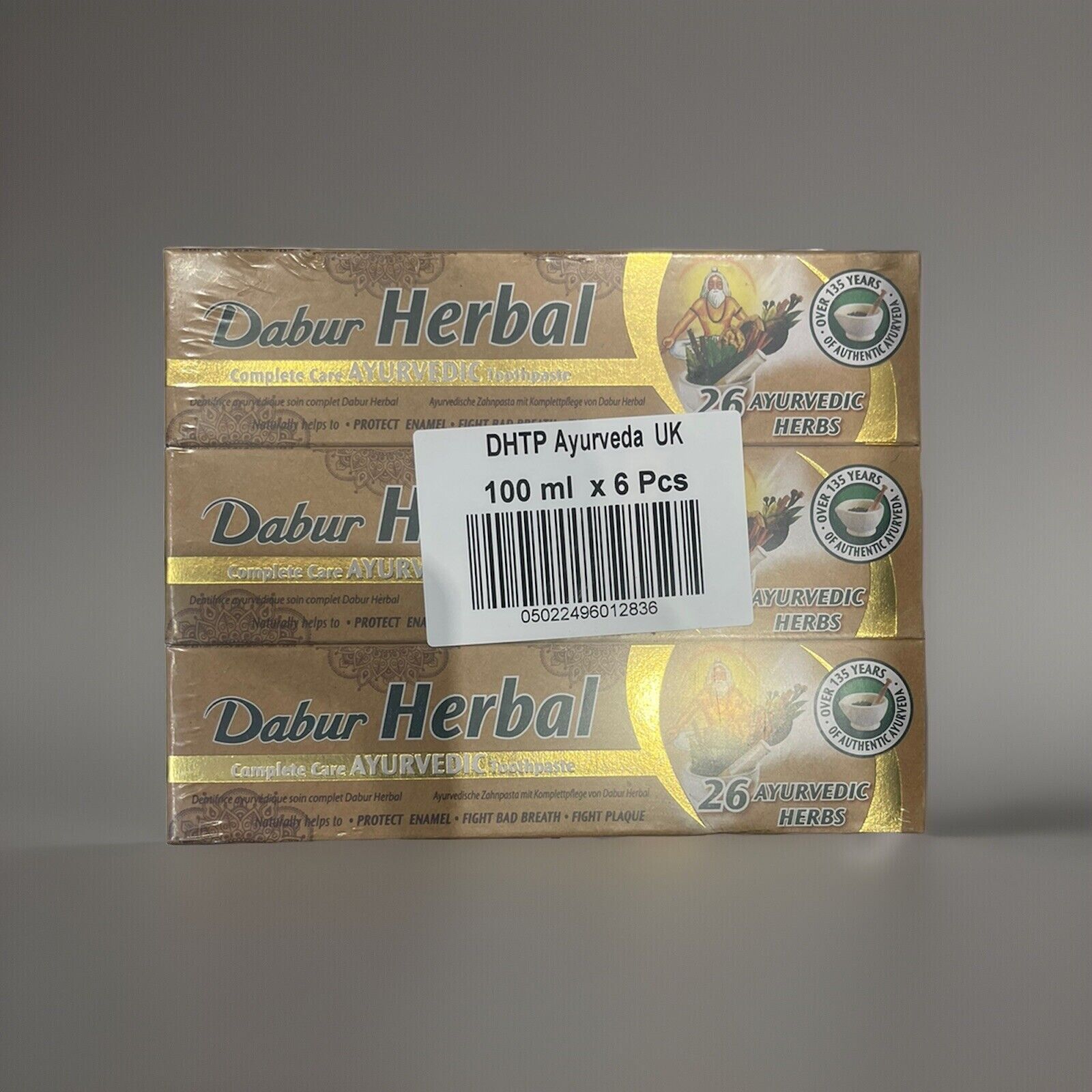 DABUR HERBAL 26 AYURVEDIC TOOTHPASTE 141g (pack of 6)-Amene Beauty