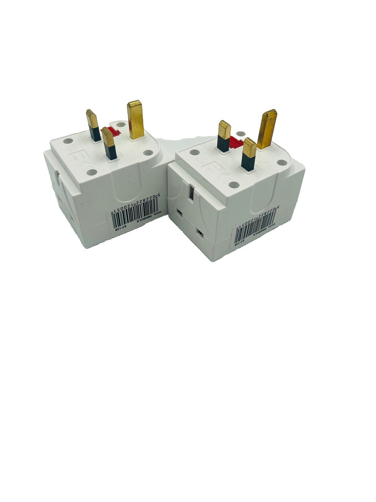 3 Way Socket Adaptor 13A 250V (pack Of 2)