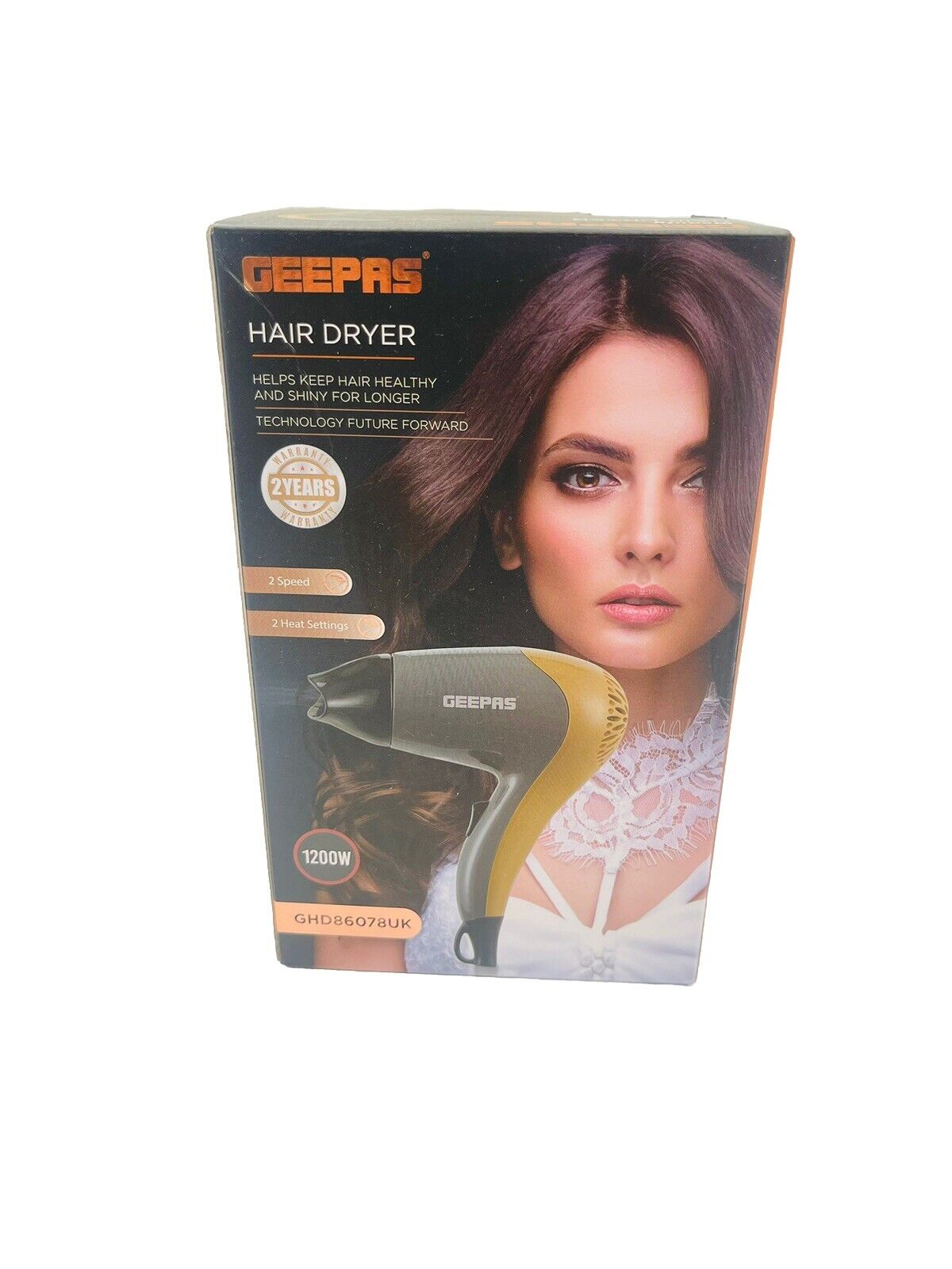 DEEPAS Hair Dryer 1200w 2 Speeds 2 Heat Settings