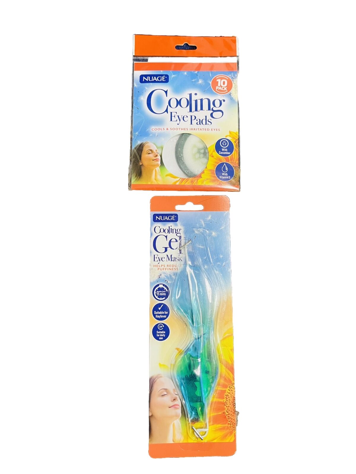 NUAGE Cooling Eye Pads (10 Pack) , NUAGE Cooling Gel Eye Mask-Amene Beauty