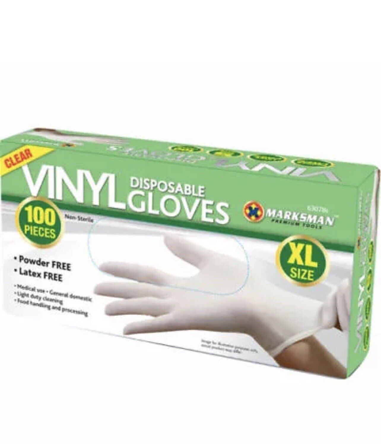 100 POWDER FREE / POWDERED VINYL DISPOSABLE GLOVES MULTI WORK FOOD CLEAR