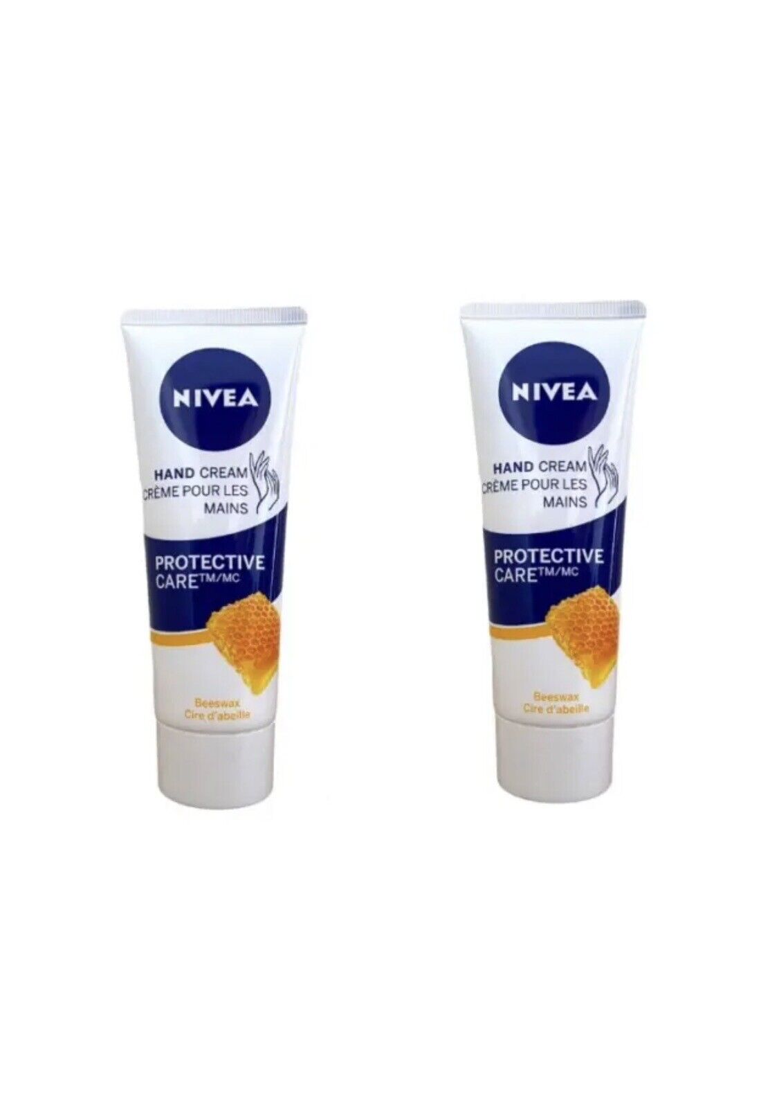 2X NIVEA Protective Care Beeswax Hand Cream 75ml