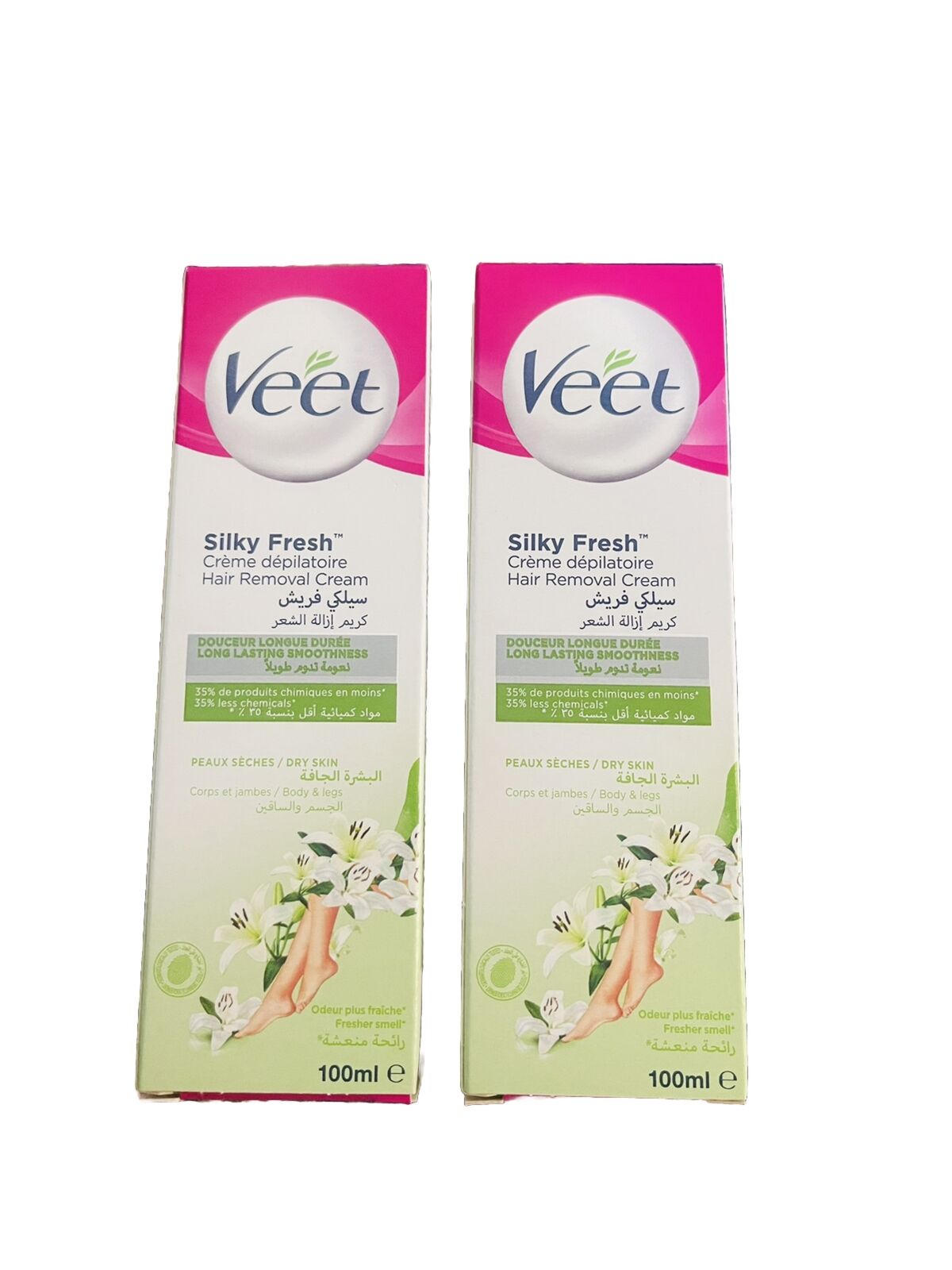 Veet Silky Fresh Hair Removal Cream 100ml (pack Of 2)-Amene Beauty