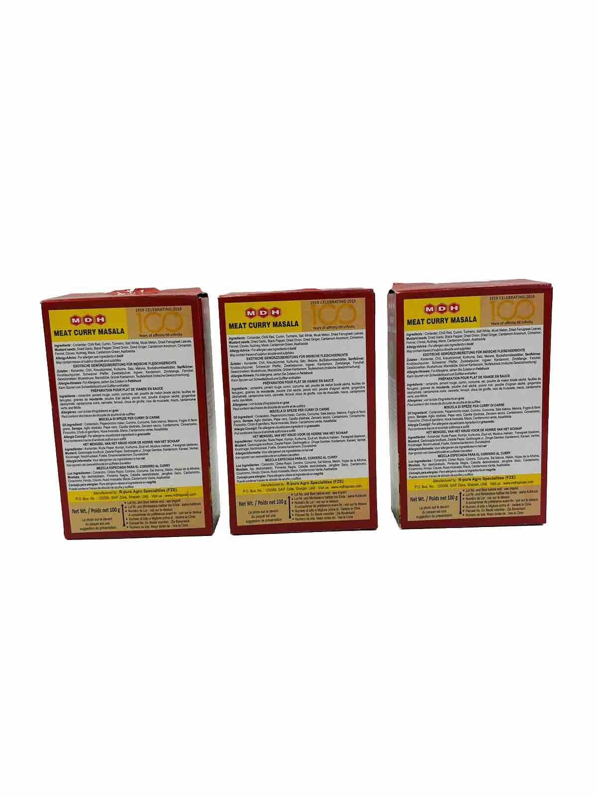 MDH Meat Curry Masala Spices Blend For Mutton 100gm  (pack Of 3 )