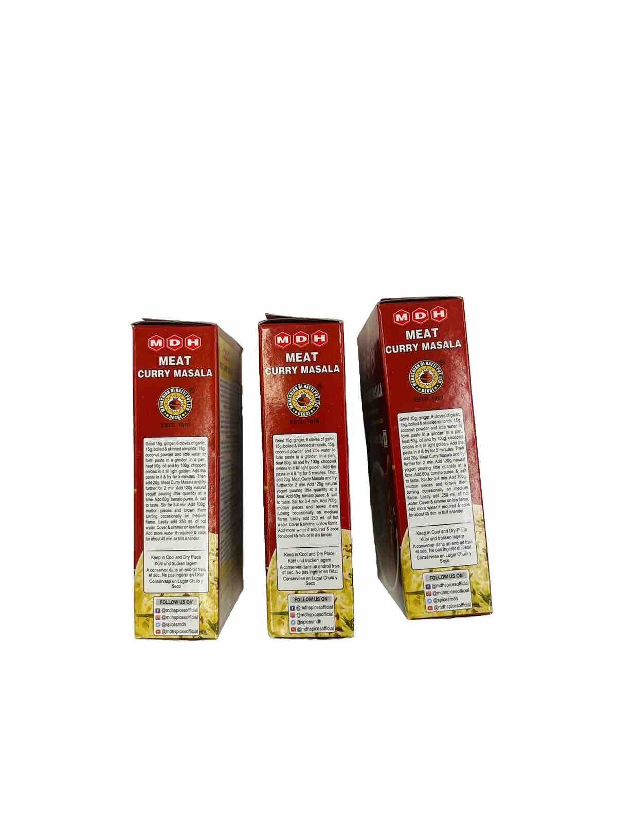 MDH Meat Curry Masala Spices Blend For Mutton 100gm  (pack Of 3 )