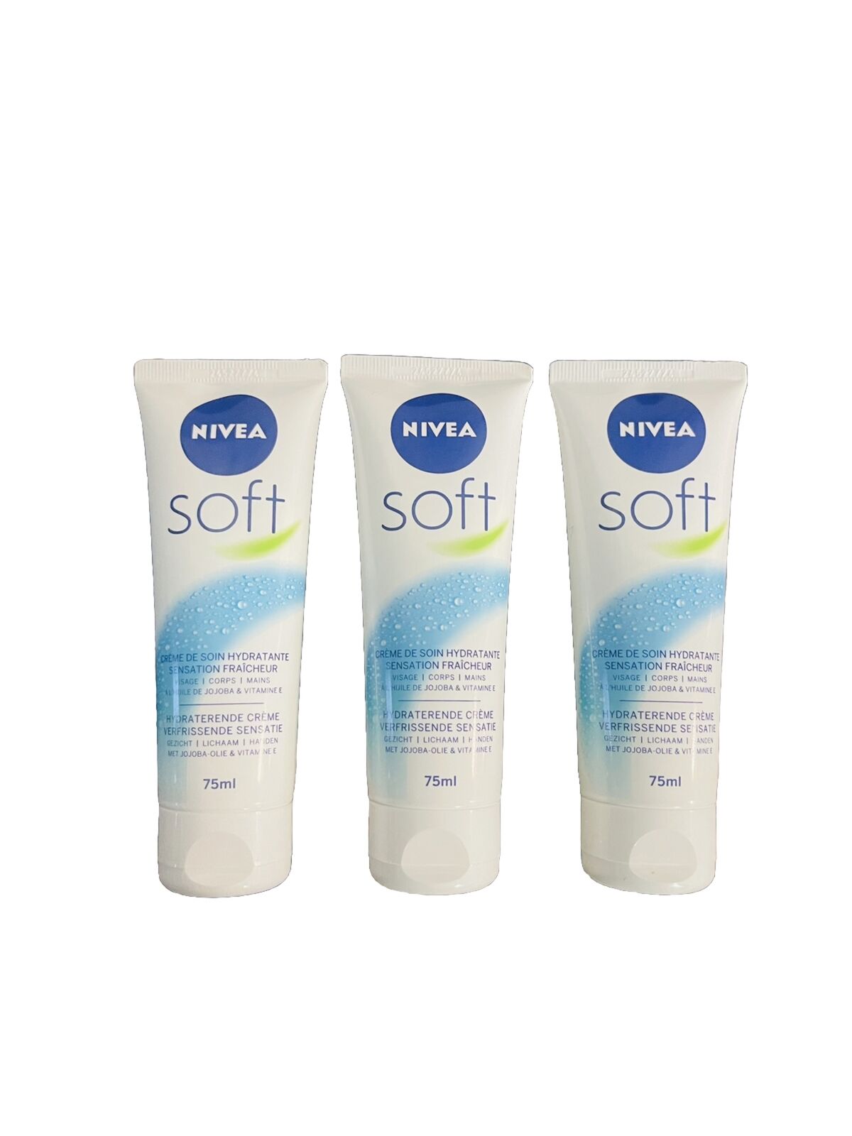 NIVEA Soft 75 ml Moisturising Cream (pack Of 3 )-Amene Beauty