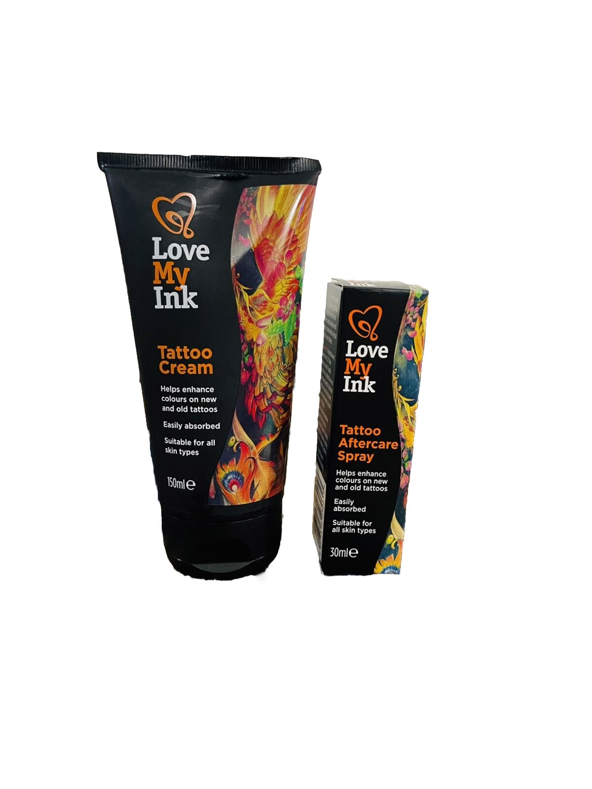 Love My Ink Tattoo Cream 175ml , Tatoo Aftercare Spray 30ml-Amene Beauty