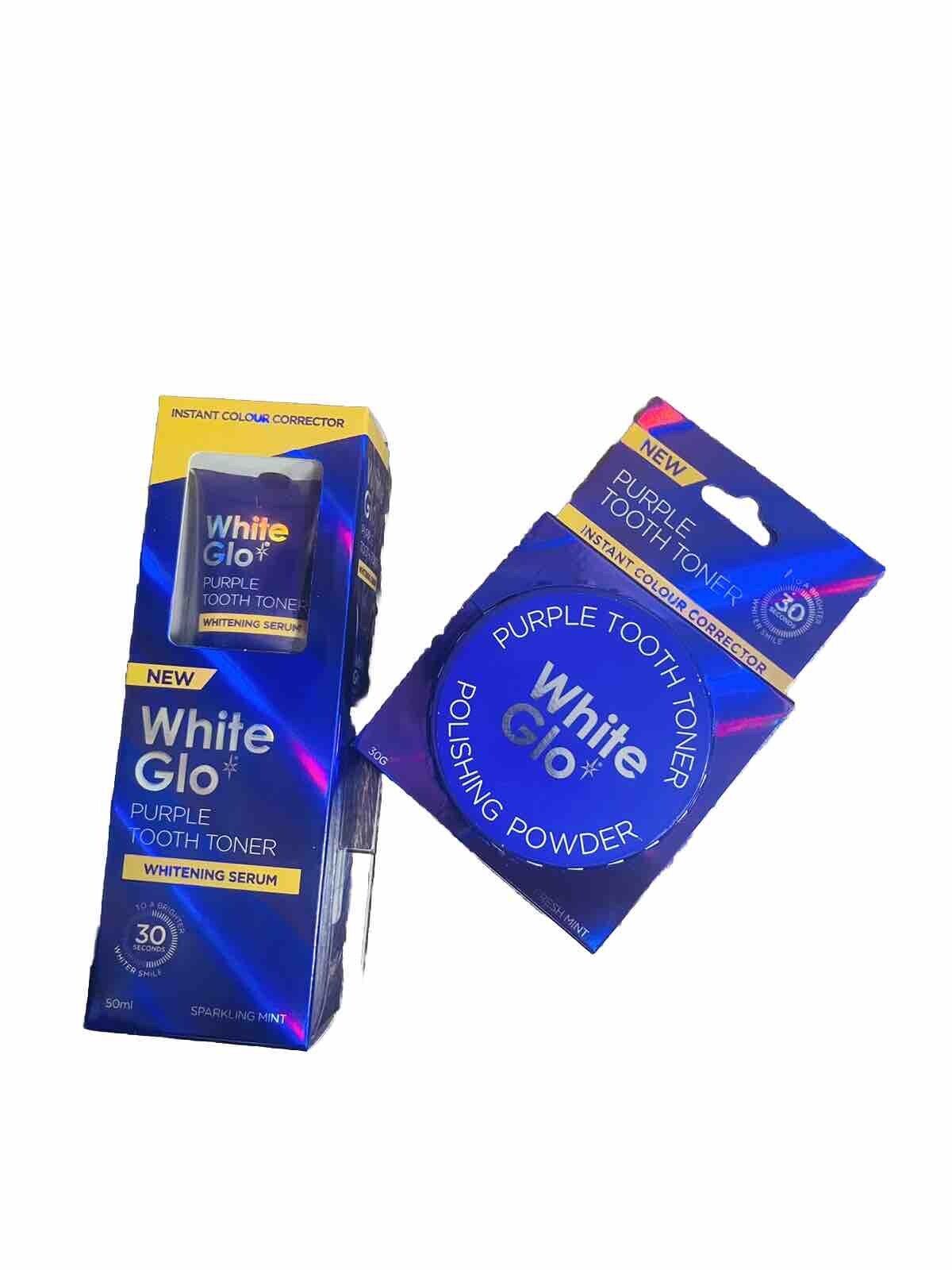 White Glo Purple Tooth Toner Whitening Serum , Polishing Powder-Amene Beauty