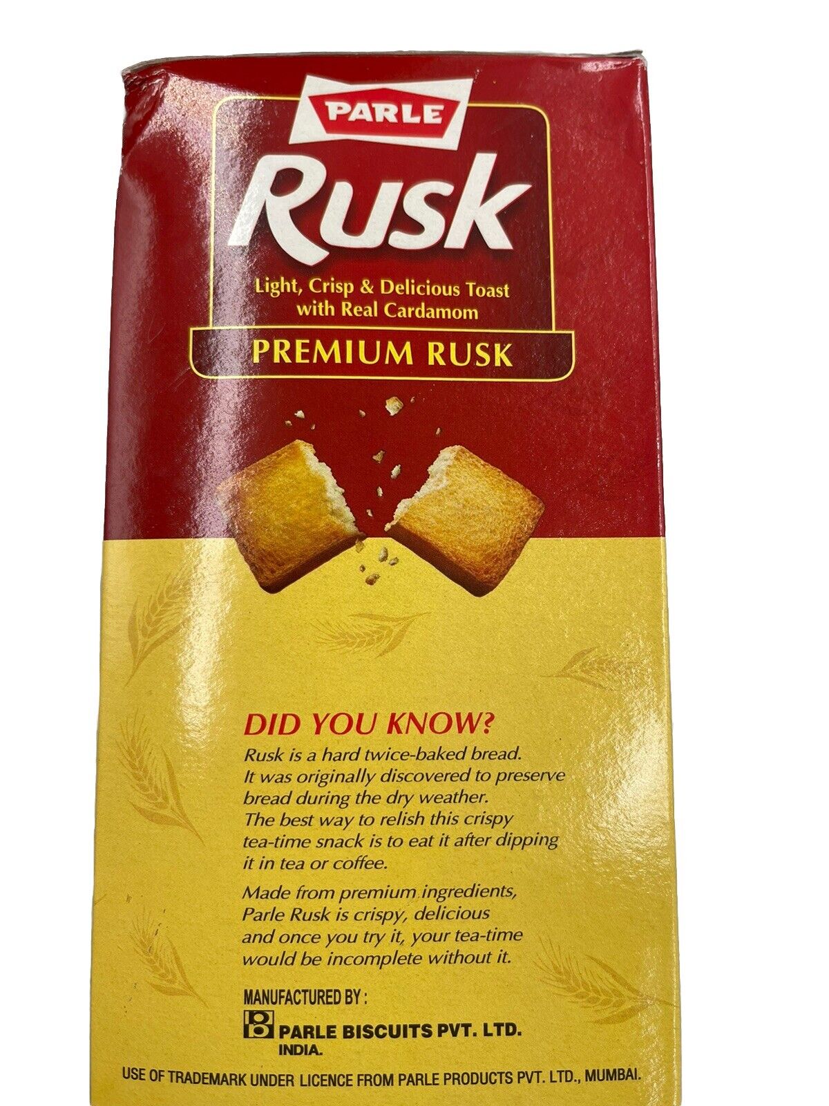 PARLE Rusk Premium With Real Cardamom ( Pack Of 2 )