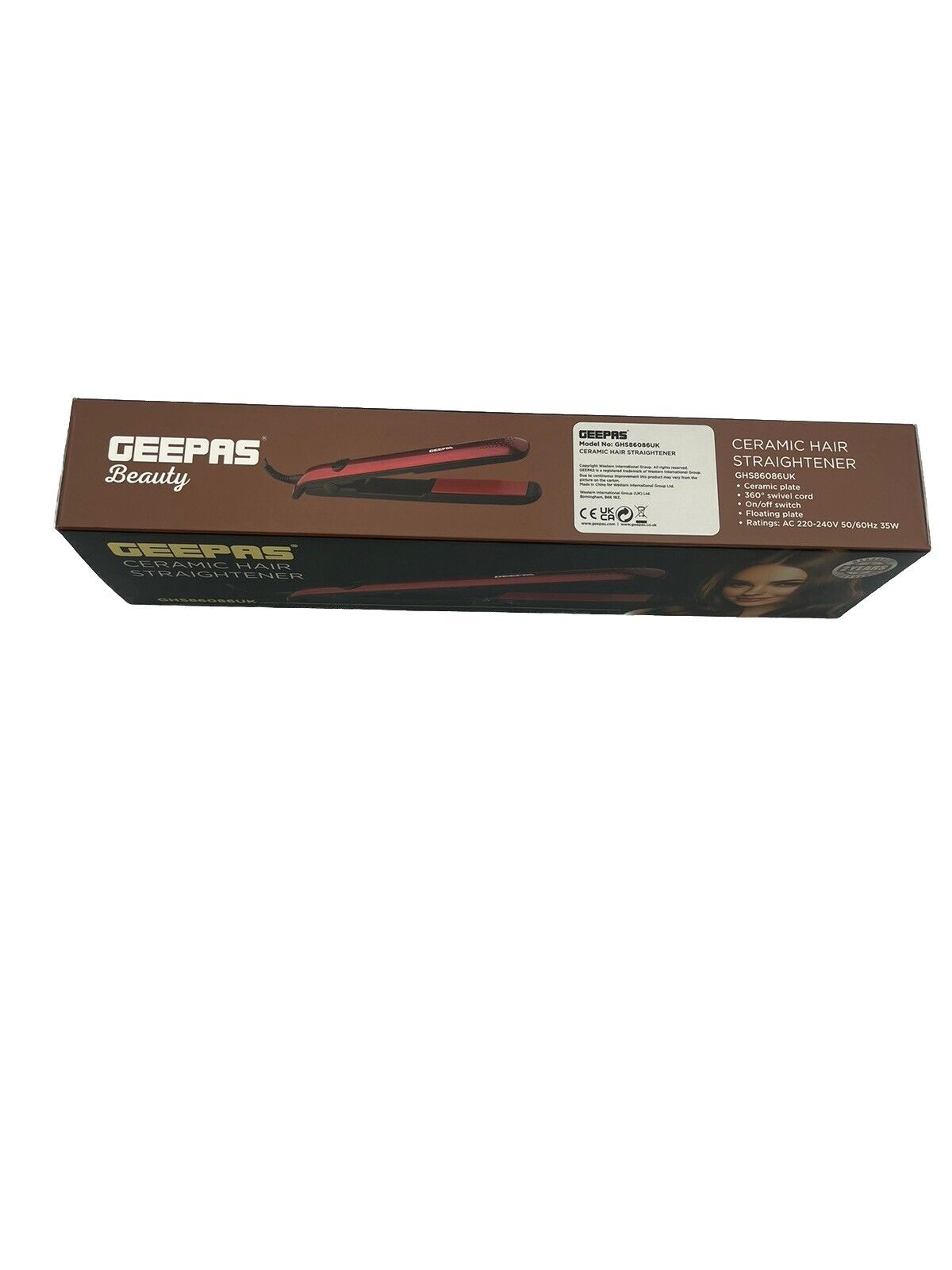 GEEPAS Beauty Ceramic Hair Straightener 2 Years Warranty-Amene Beauty