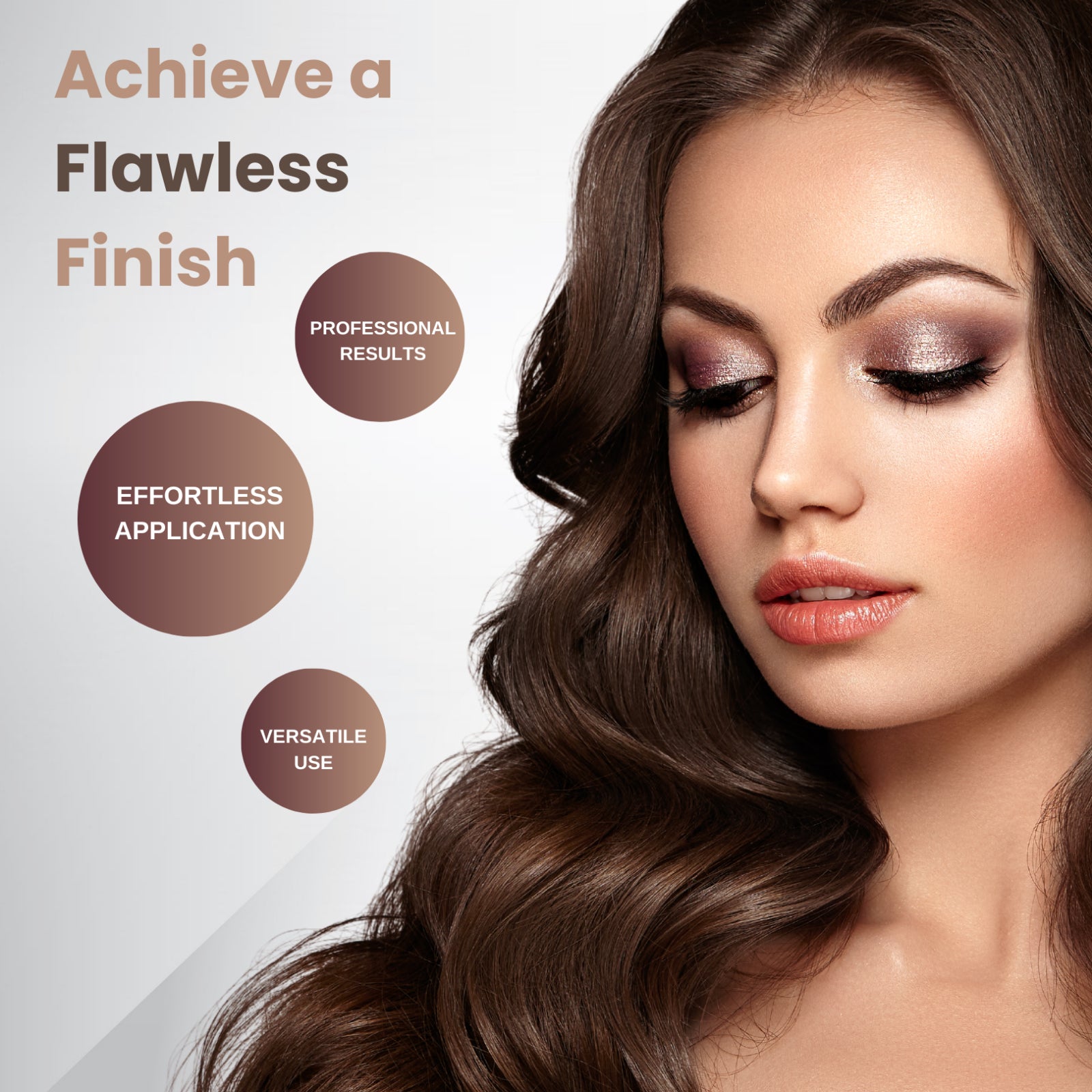 Amene NYC 15pcs Professional Makeup Foundation Brush Set Synthetic Fibre