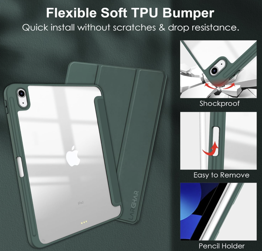 Larghar Case for iPad 11th Generation/ iPad 10th Generation